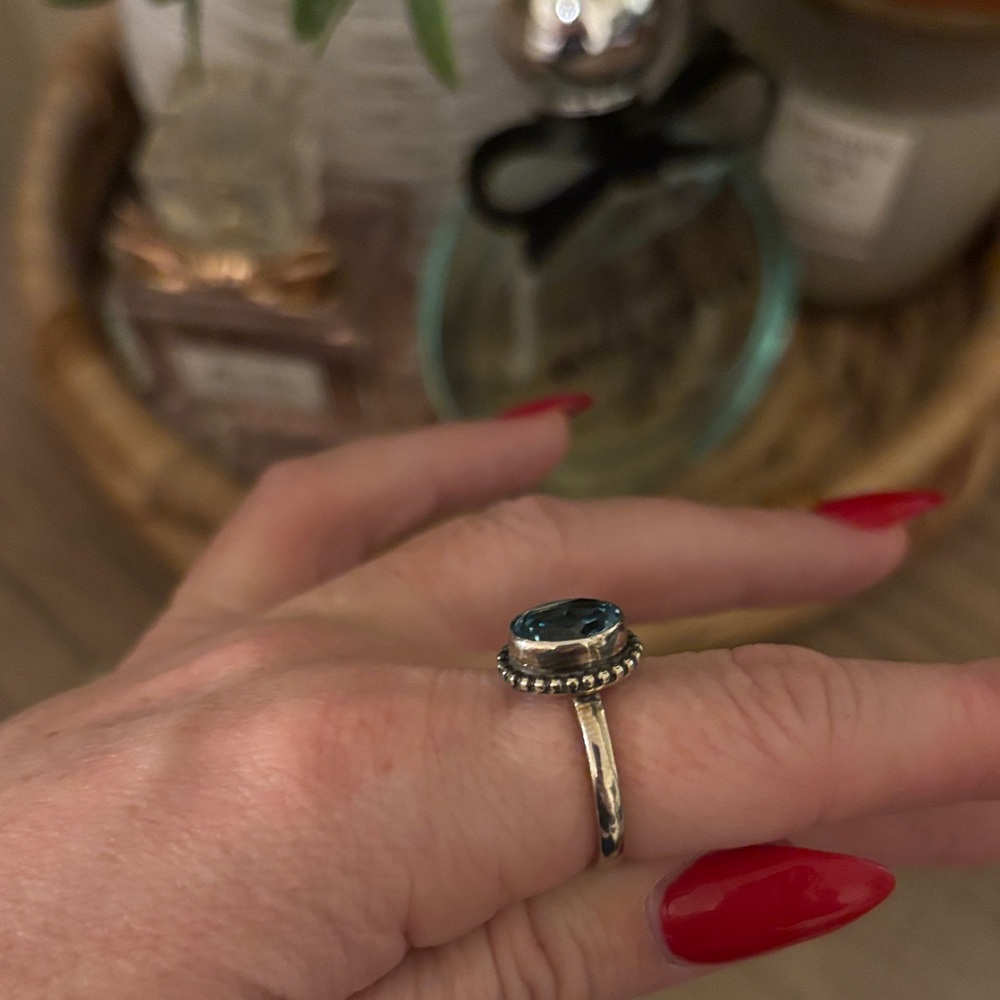 Silpada Silver Oval Gemstone Ring - image 2